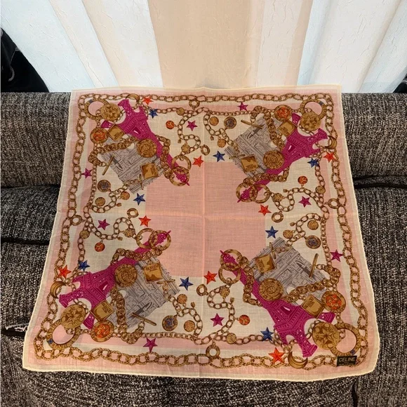 Brand new Celine handkerchief scarf 18x18 - Picture 3 of 4